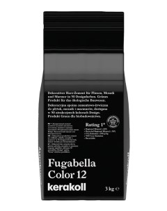 Затирка гибридная Fugabella Color цвет 12 черный 3 кг Kerakoll