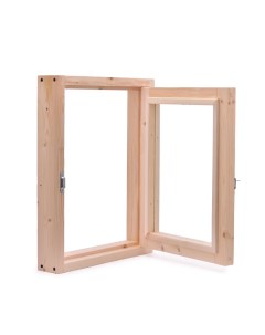 Окно для бани и сауны деревянное светлого цвета размером 40 40 см 1035 Мебель35
