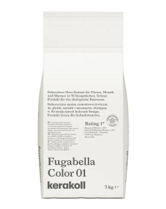 Затирка гибридная Fugabella Color цвет 01 снежно белый 3 кг Kerakoll