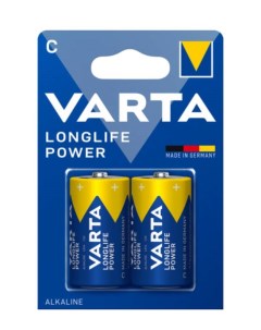 Батарейка LONGLIFE POWER LR14 C BL2 Alkaline 1 5V 04914 2 Varta