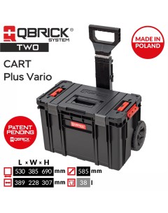 Тележка с ящиком для инструментов TWO CART Plus Vario Qbrick system