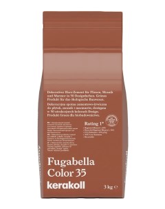 Затирка гибридная Fugabella Color цвет 35 коричневый 3 кг Kerakoll