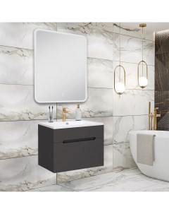 Мебель для ванной Парма 60 графит подвесной Runo
