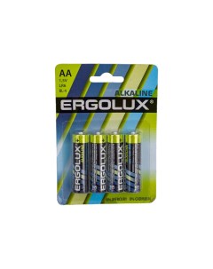 Батарейка алкалиновая LR6BL AA 1 5V упаковка 4 шт LR6BL 4 Ergolux