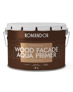 Грунт антисептик для дерева Wood Facade Aqua Primer 9 л Командор