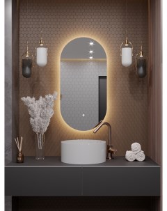 Зеркало для ванной OLV 100 60 с теплой LED подсветкой и подогревом Slavio maluchini