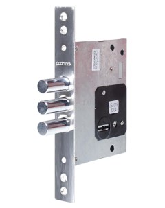 Корпус сувальдного замка DL9257K Z 60мм 5 ключей хромированная фронтальная план Doorlock