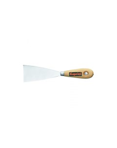 Гибкий шпатель 100 мм закаленный хромированный с деревянной ручкой 23201 Kapriol
