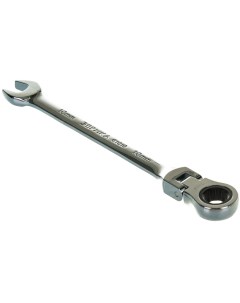 Ключ комбинированный 10х10мм трещоточный шарнирный с держателем Эврика
