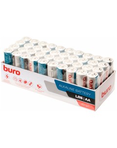 Батарейки Alkaline LR6 AA 40 штук спайка Buro
