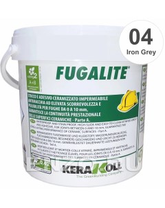 Затирка эпоксидная FUGALITE ECO цвет 04 Iron Grey серо стальной 3 кг Kerakoll