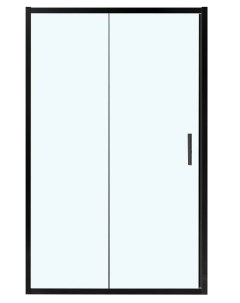 Душевая дверь в нишу Garda VDS 1G140CLB 140 см профиль черный стекло прозрачное Vincea
