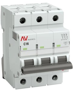 Автоматический выключатель Averes AV 6 3P C16 А 6 кА mcb6 3 16C av Ekf