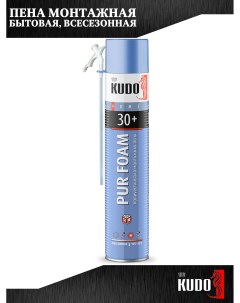 Монтажная пена PUR FOAM 30 полиуретановая всесезонная до 30 л 1000 мл 3 шт Kudo
