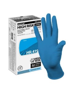 Латексные перчатки HR419 50 шт размер M CТ0000003303 Manual