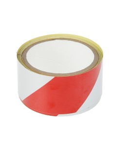 Клейкая лента светоотражающая 48мм х 5м красно белая Unibob