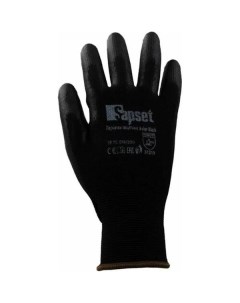 Перчатки для складских и строительных работ с покрытием из полиуретана Avior Black Sapset