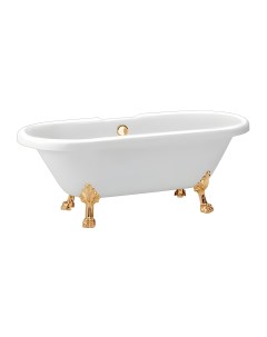 Акриловая ванна BB21 на ножках золото Belbagno