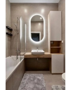 Зеркало для ванной OLV 120 50 с нейтральной LED подсветкой и подогревом Slavio maluchini