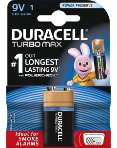 Батарейка TurboMax 9V 6LR61 1 шт Duracell