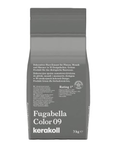 Затирка гибридная Fugabella Color цвет 09 темно серый 3 кг Kerakoll