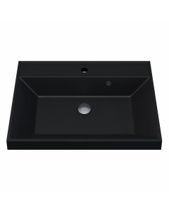 Раковина кварцевая для ванной комнаты Classic Quartz 60 см черная матовая уголь Uperwood