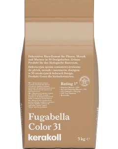 Затирка гибридная Fugabella Color цвет 31 темно бежевый 3 кг Kerakoll