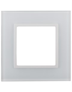 Рамка на 1 пост стекло Elegance белый бел 10 50 1800 Era