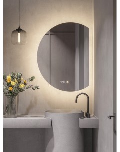 Шкаф в ванную навесной распашной 80 60 с зеркалом и подсветкой shd806035r Alias