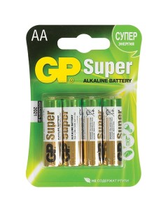 Батарейки КОМПЛЕКТ 4 шт комплект 4 шт Super AA LR06 15А алкалиновые пальчиков Gp