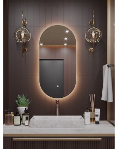 Зеркало для ванной OLV 100 40 с теплой LED подсветкой и подогревом Slavio maluchini