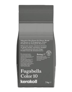 Затирка гибридная FUGABELLA COLOR Цвет 10 Мокрый асфальт 3 кг Kerakoll