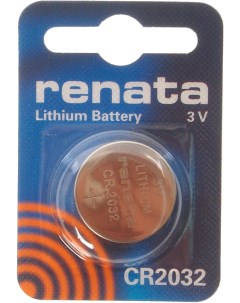 Батарейка Литиевая Cr2032 3v Упаковка 1 Шт Cr2032 арт CR2032 Renata