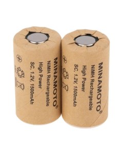 Аккумуляторная батарейка MINAMOTO MН 1500SC НР NiMH 1 2 В 1500 мАч 2 шт 15650 Minamoтo