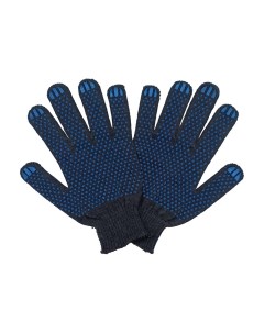 Трикотажные перчатки с ПВХ 4 нити 10 класс черные 10 пар ПП 25030 10 Промперчатки