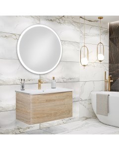 Мебель для ванной Тоскана 80 с зеркалом Руан D77 светлое дерево Runo