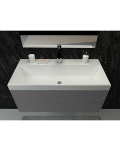 Мебельная раковина в ванную белая Слим 100 накладная 1000x450 Aqua trends