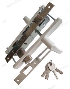 Готовый комплект замок с ручками и цилиндром для двери или калитки ГККбел85мм Epish