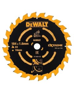 Пильный диск DT1669 184х16 мм 34 зуба Dewalt