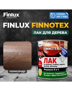 Лак акриловый F 973 FINNOTEX для дерева декоративный полуглянцевый палисандр Finlux