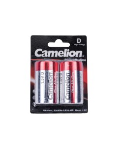 Батарейка алкалиновая Plus Alkaline D 1 5V упаковка 2 шт LR20 BP2 Camelion