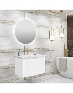 Мебель для ванной Тоскана60 с зерк Руан D 65 белый с умывальником Никсон60 Runo