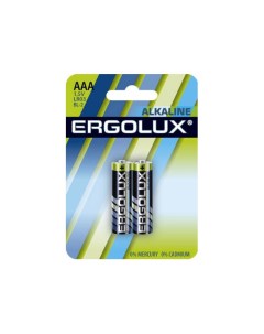 Батарейка алкалиновая LR03BL 2 AAA 1 5V упаковка 2 шт LR03BL 2 Ergolux