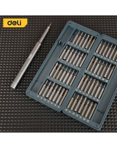Набор прецизионных отверток Deli DL241057 56 бит сталь S2 Cr V пластиковый кейс Deli tools