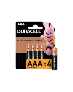 Батарейка AAA LR03 1 5V блистер 4шт цена за 1шт Alkaline Basic Duracell