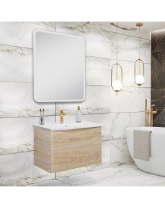 Мебель для ванной Тоскана 60 с зеркалом Руан 60х80 светлое дерево Runo