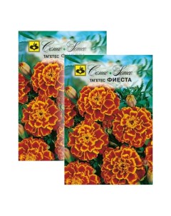 Комплект семян тагетес бархатцы Фиеста смесь Однолетние 23 01212 2 упаковки Семко