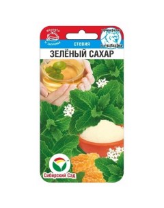 Семена Стевия Зеленый сахар Многолетние 63815 5 семян в упаковке Сибирский сад