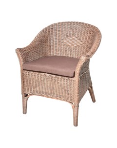 Кресло Roma с подушкой medium brown Rattan grand