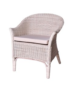 Кресло Roma с подушкой white wash Rattan grand